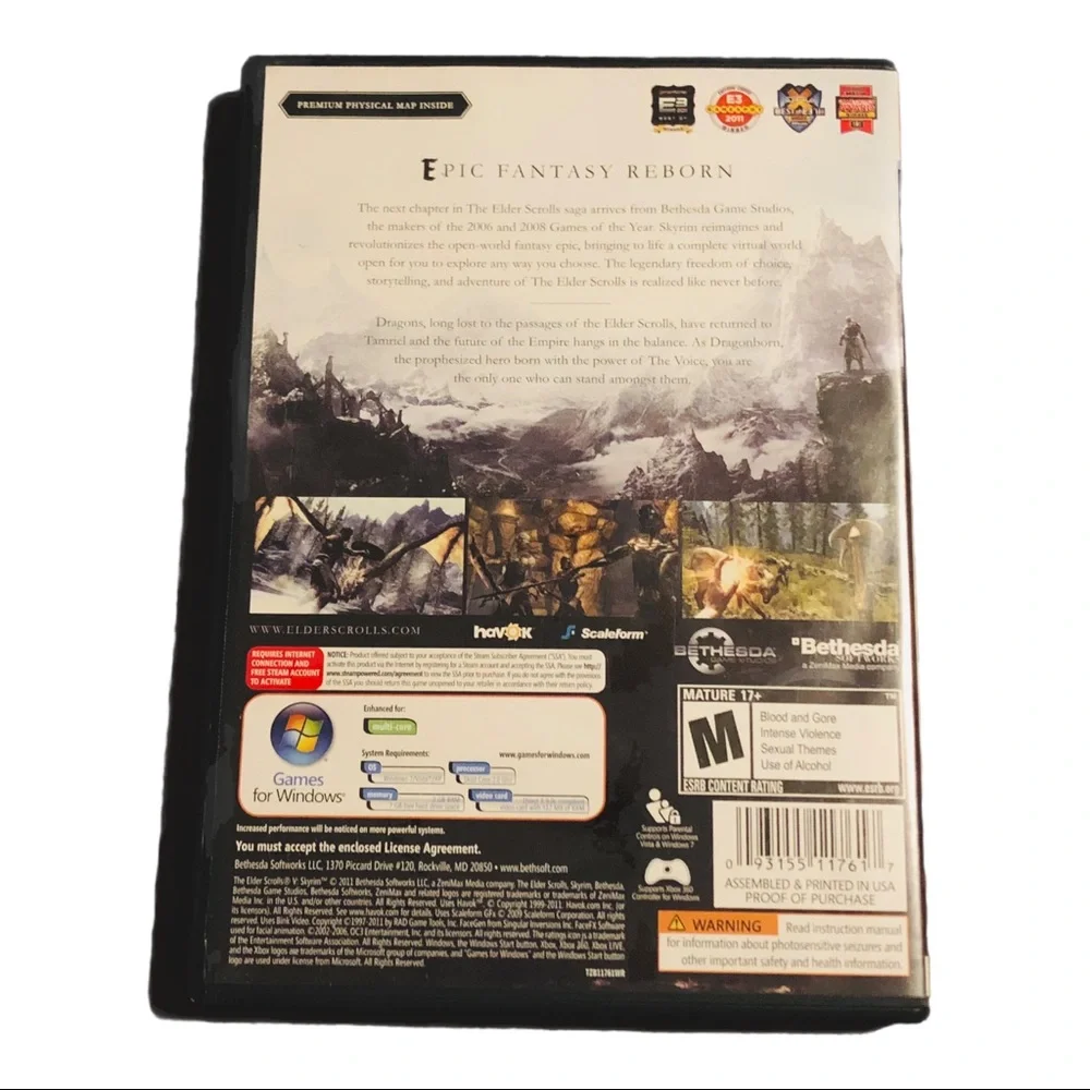 The Elder Scrolls V Skyrim Video Game for PC Windows